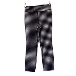 J. Crew Blue & White Gingham High Rise Crop Legging Small NEW